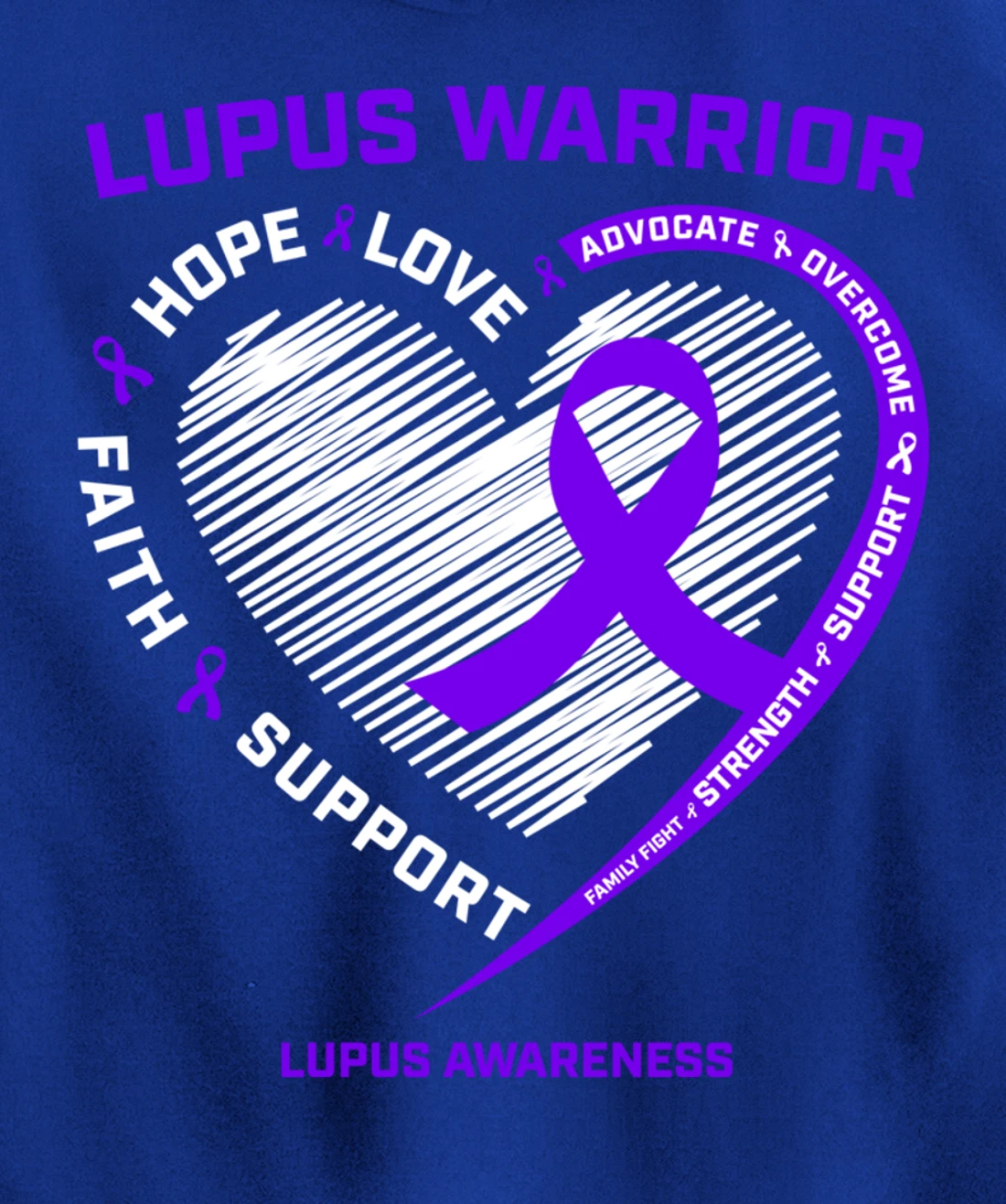 Purple Warrior Clothing Gifts Apparel Women Lupus Awareness Pullover Hoodie