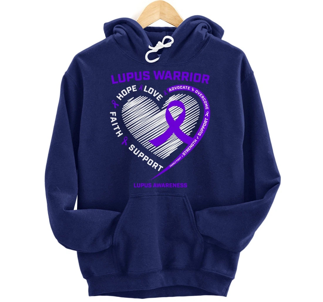 Purple Warrior Clothing Gifts Apparel Women Lupus Awareness Pullover Hoodie