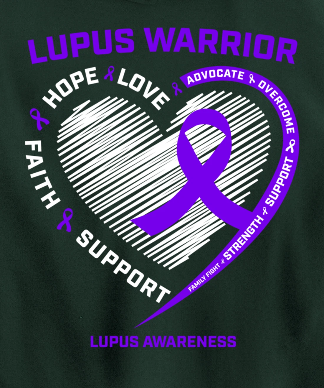 Purple Warrior Clothing Gifts Apparel Women Lupus Awareness Pullover Hoodie