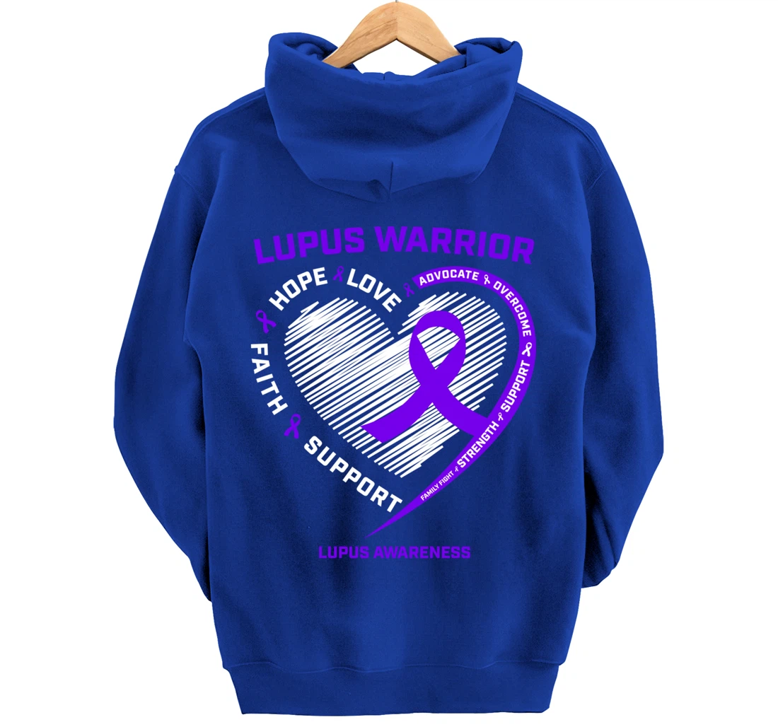 Purple Warrior Clothing Gifts Apparel Women Lupus Awareness Pullover Hoodie