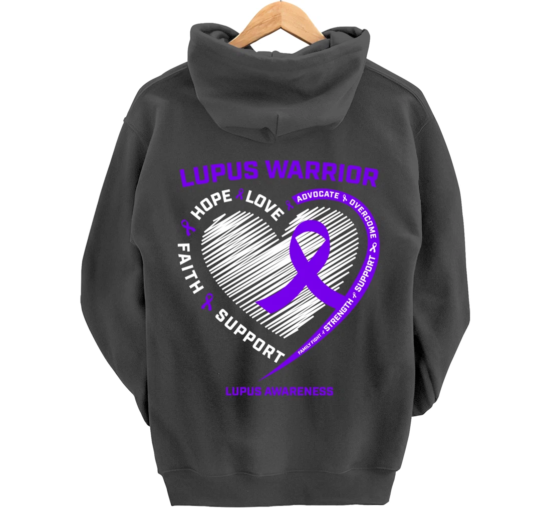 Purple Warrior Clothing Gifts Apparel Women Lupus Awareness Pullover Hoodie