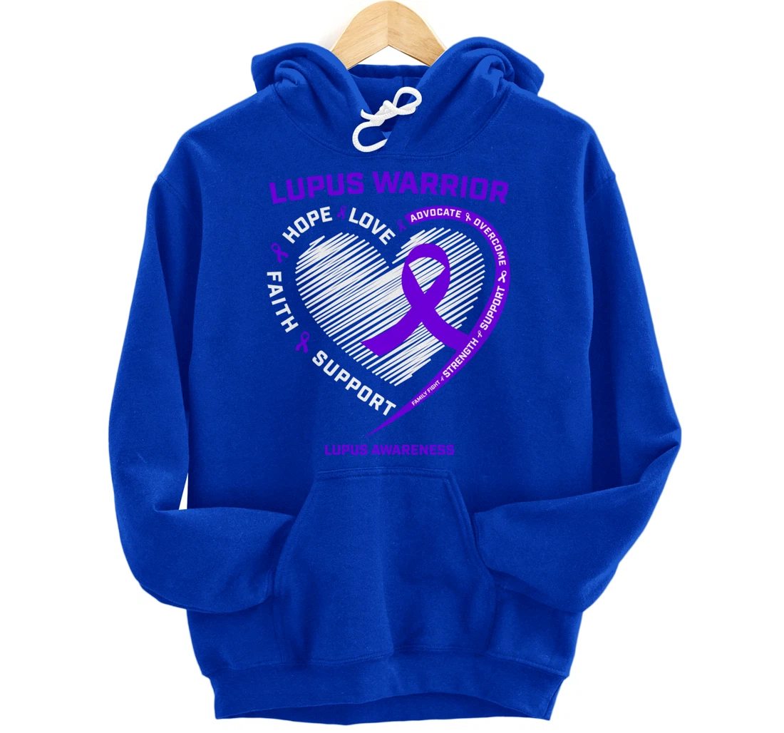 Purple Warrior Clothing Gifts Apparel Women Lupus Awareness Pullover Hoodie