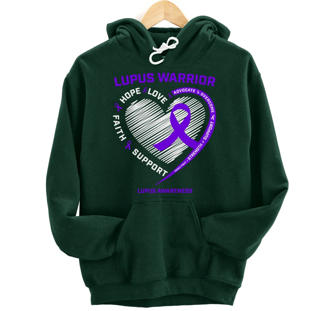 Purple Warrior Clothing Gifts Apparel Women Lupus Awareness Pullover Hoodie