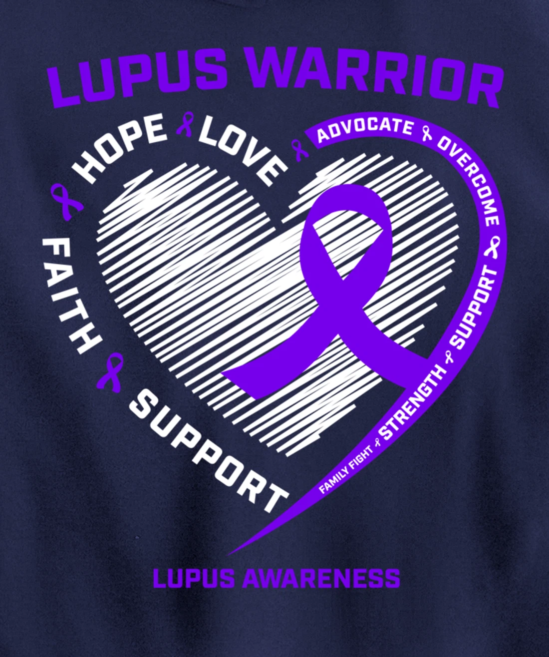 Purple Warrior Clothing Gifts Apparel Women Lupus Awareness Pullover Hoodie