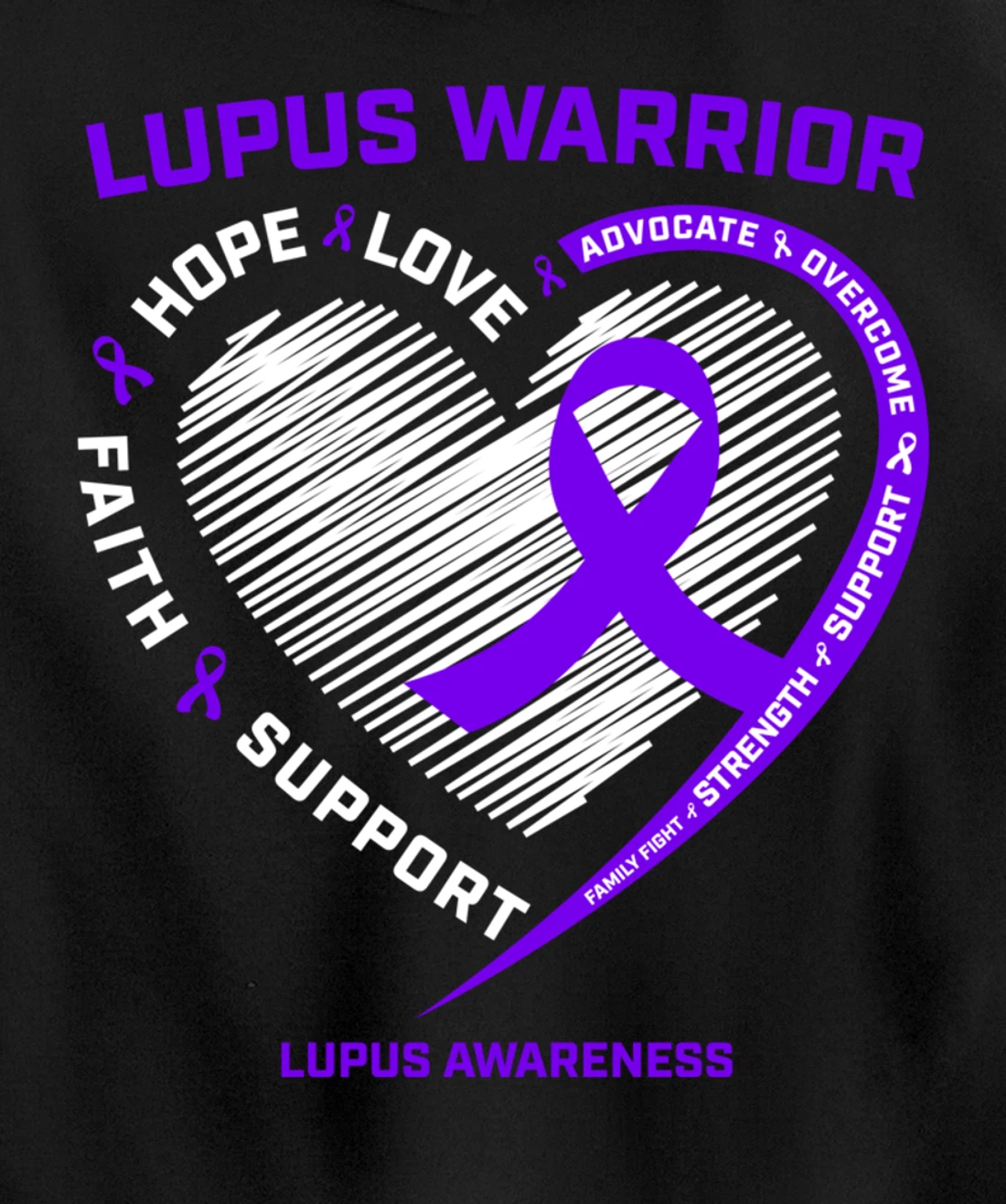 Purple Warrior Clothing Gifts Apparel Women Lupus Awareness Pullover Hoodie