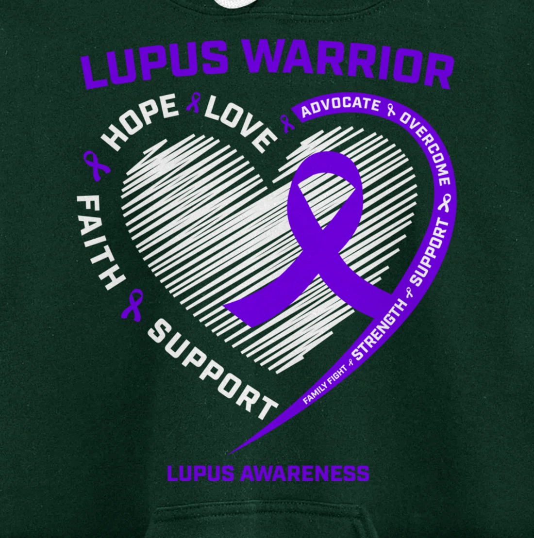 Purple Warrior Clothing Gifts Apparel Women Lupus Awareness Pullover Hoodie