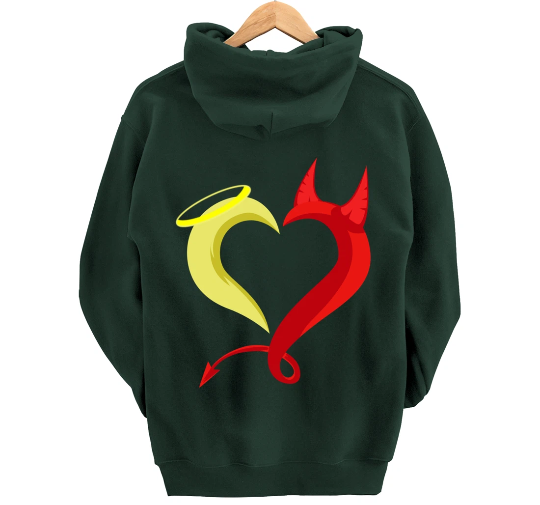 Love Angel Demon Christian And Religious Pullover Hoodie