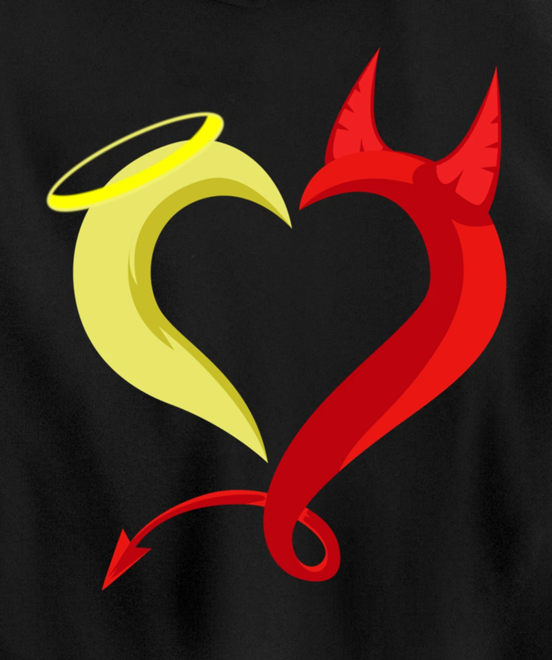 Love Angel Demon Christian And Religious Pullover Hoodie