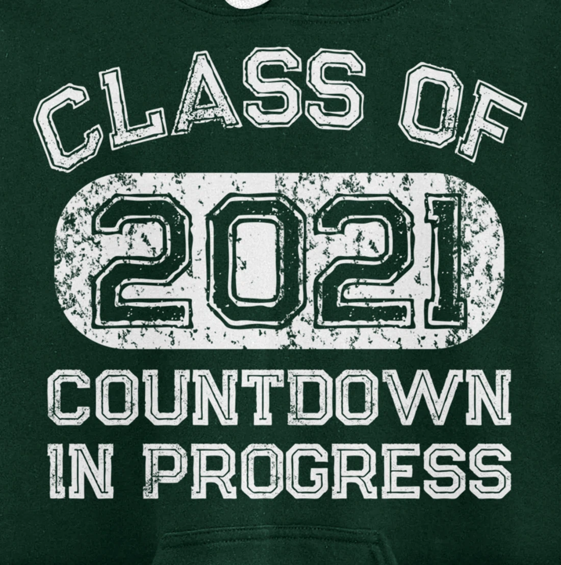 Senior 2021 Countdown to Graduation Gift Pullover Hoodie