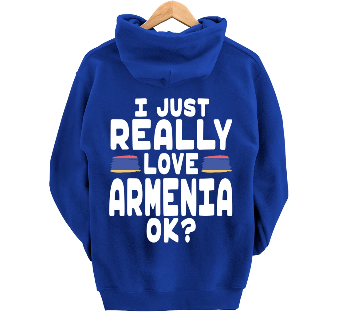 I Love Armenia OK - Cool Armenian Flag Pullover Hoodie