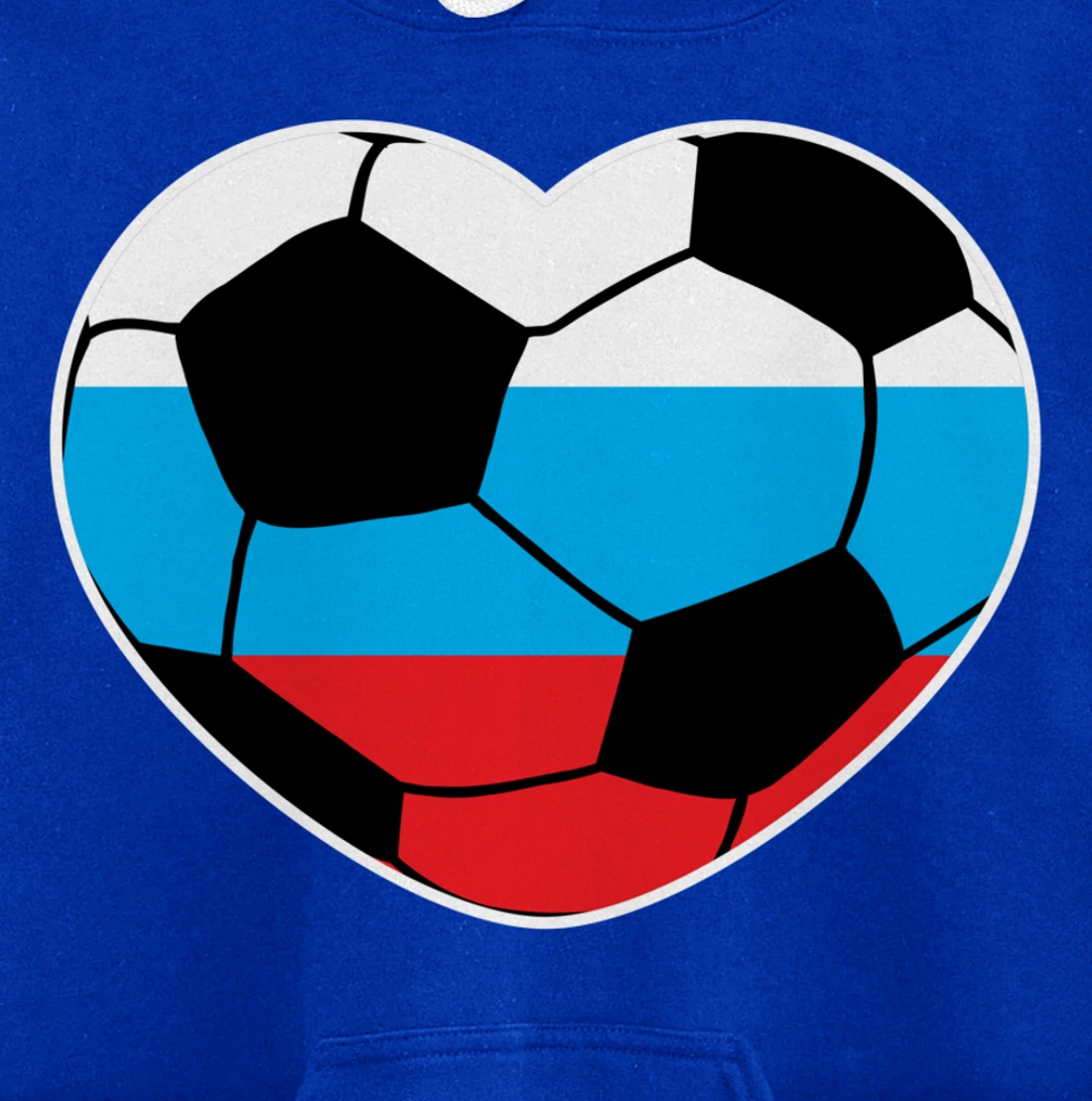 Russia Soccer Ball Heart Jersey Russian Football Gift Pullover Hoodie