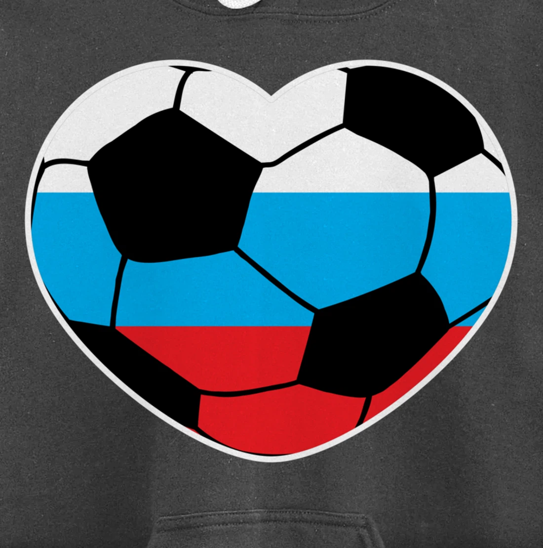 Russia Soccer Ball Heart Jersey Russian Football Gift Pullover Hoodie