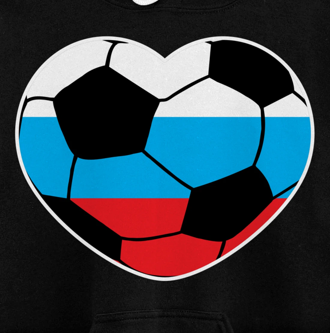 Russia Soccer Ball Heart Jersey Russian Football Gift Pullover Hoodie