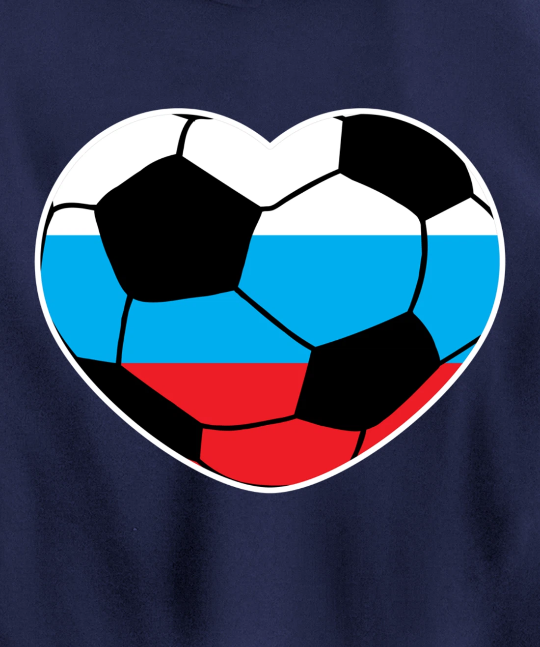 Russia Soccer Ball Heart Jersey Russian Football Gift Pullover Hoodie