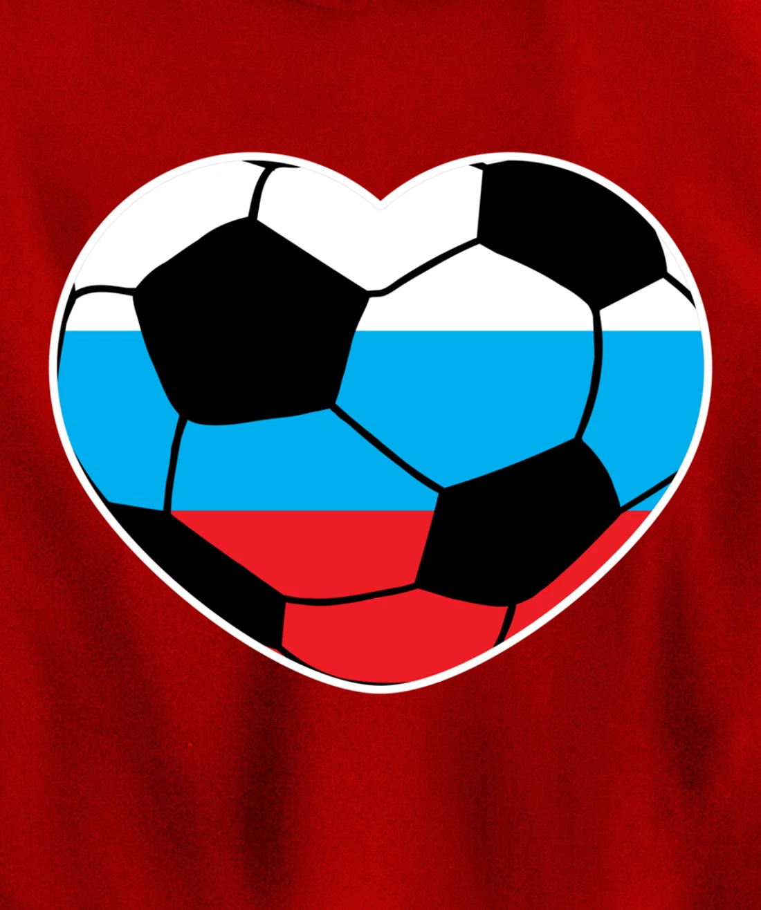 Russia Soccer Ball Heart Jersey Russian Football Gift Pullover Hoodie