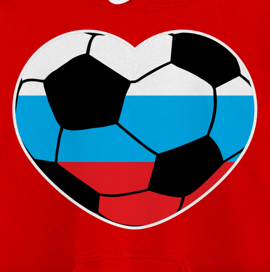 Russia Soccer Ball Heart Jersey Russian Football Gift Pullover Hoodie