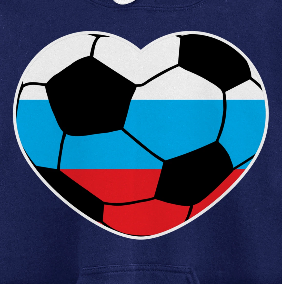 Russia Soccer Ball Heart Jersey Russian Football Gift Pullover Hoodie