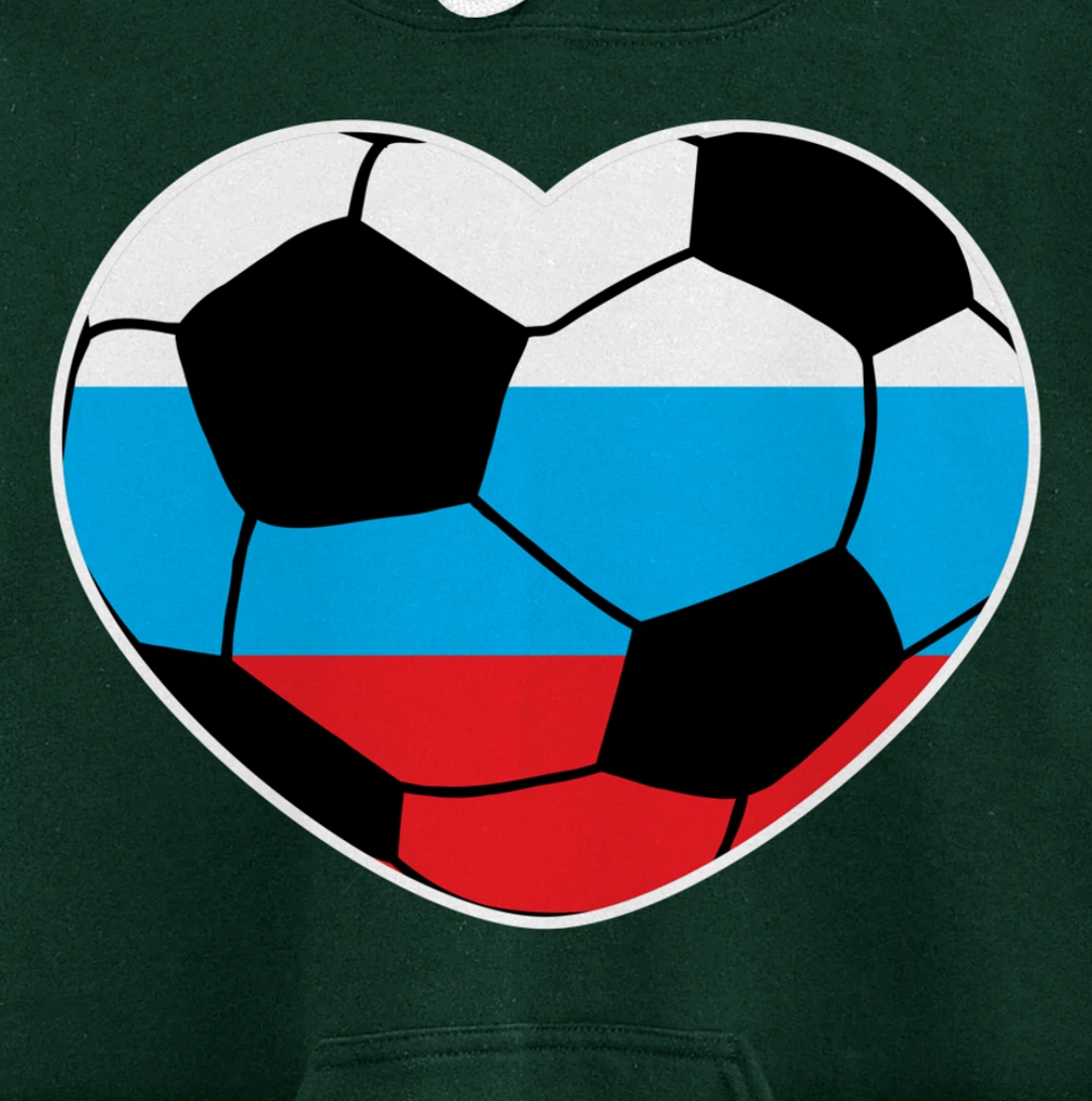 Russia Soccer Ball Heart Jersey Russian Football Gift Pullover Hoodie