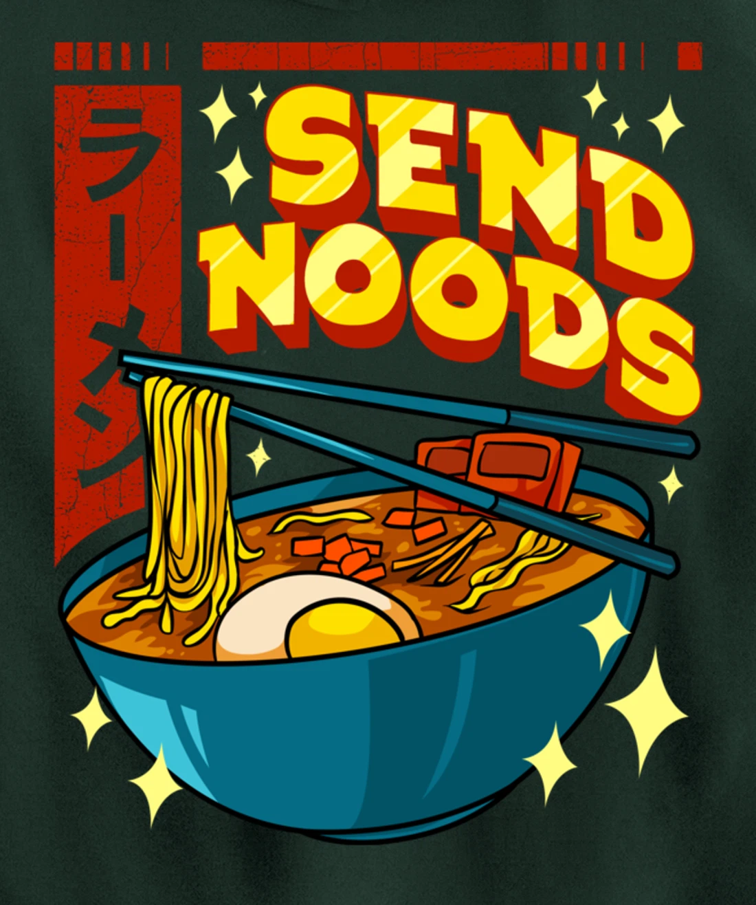 Cute & Funny Send Noods Pun Anime Gamer Ramen Kawaii Pullover Hoodie