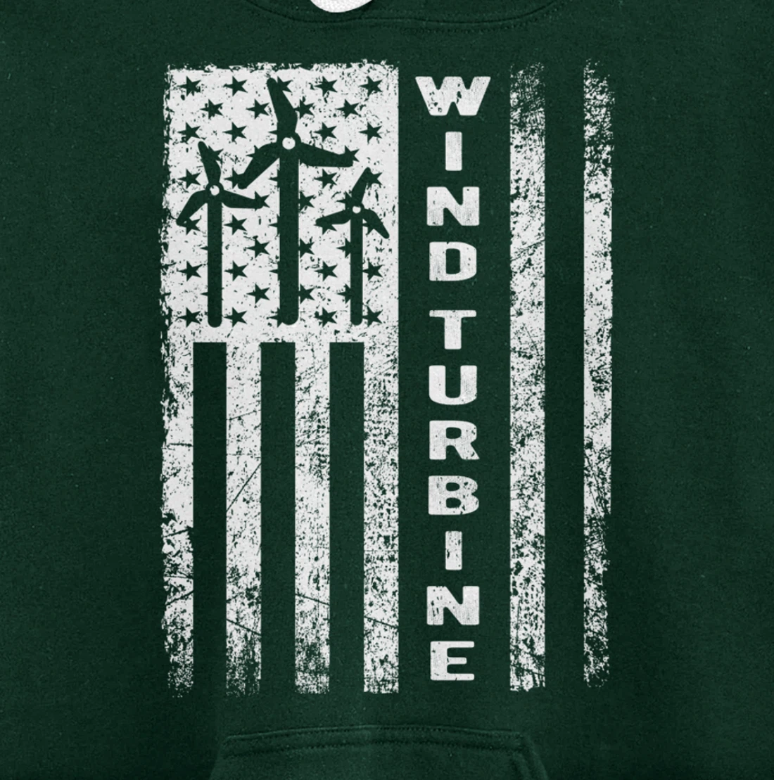 Wind Turbine Flag - Wind Power Outfit Windmill Operator Gift Pullover Hoodie