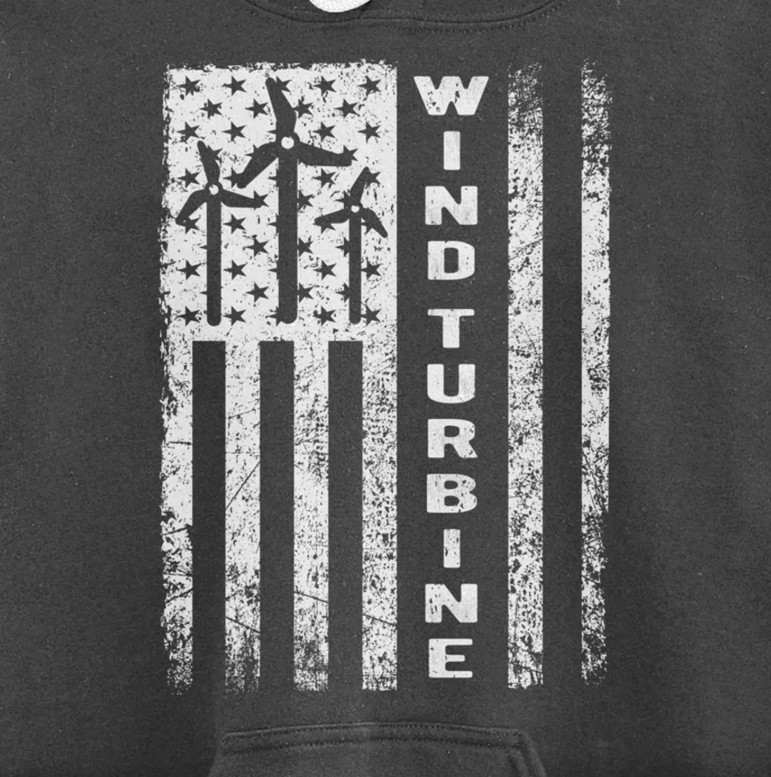 Wind Turbine Flag - Wind Power Outfit Windmill Operator Gift Pullover Hoodie