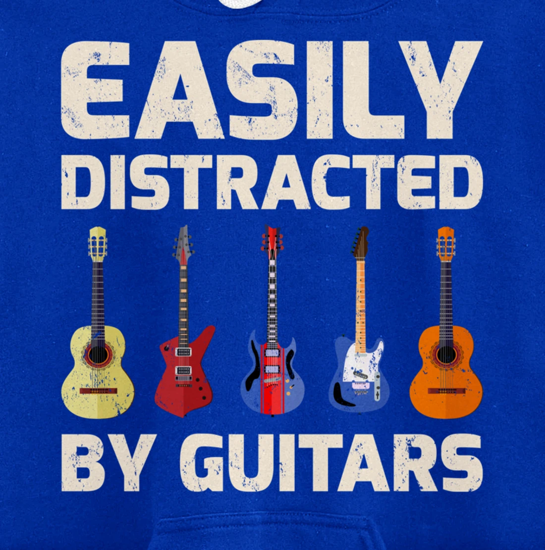Guitar Lover Easily Distracted By Guitars Pullover Hoodie