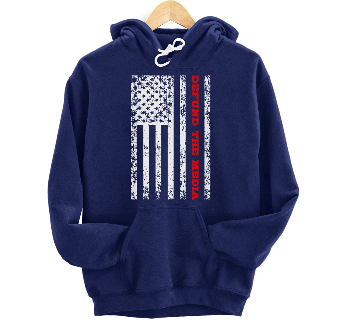 Defund The Media Pullover Hoodie