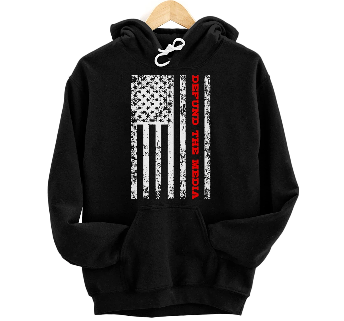 Defund The Media Pullover Hoodie