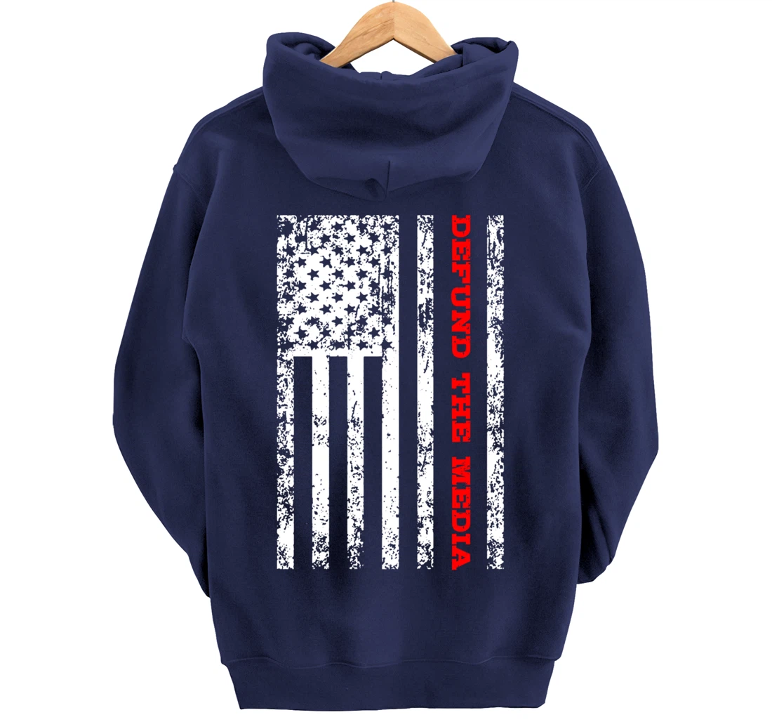 Defund The Media Pullover Hoodie