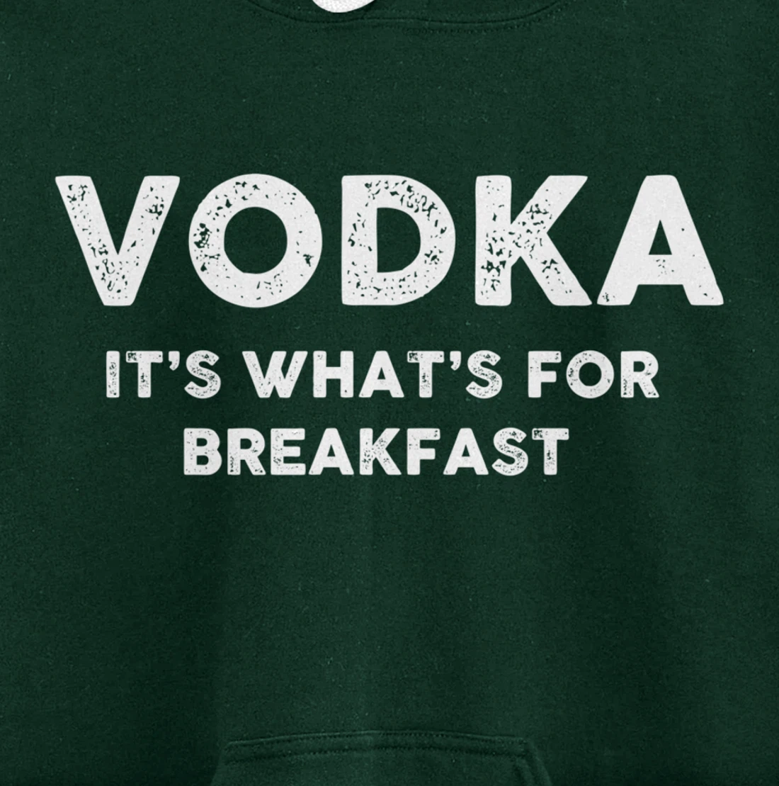 Vodka for Breakfast, Funny Alcohol, Day Drinking, Drinking Pullover Hoodie