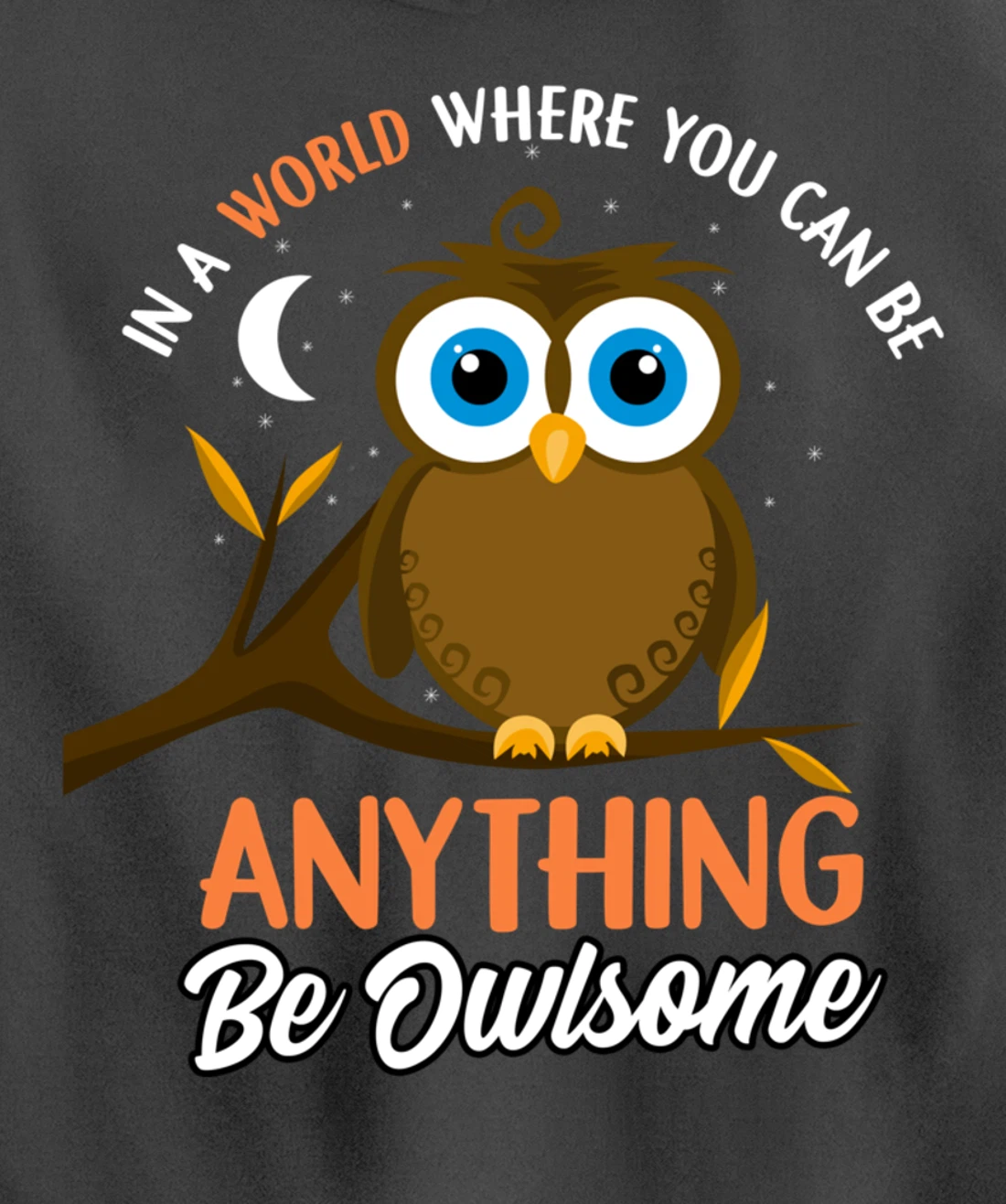 Be Owlsome - Funny Owl Bird Lover Gift Pullover Hoodie