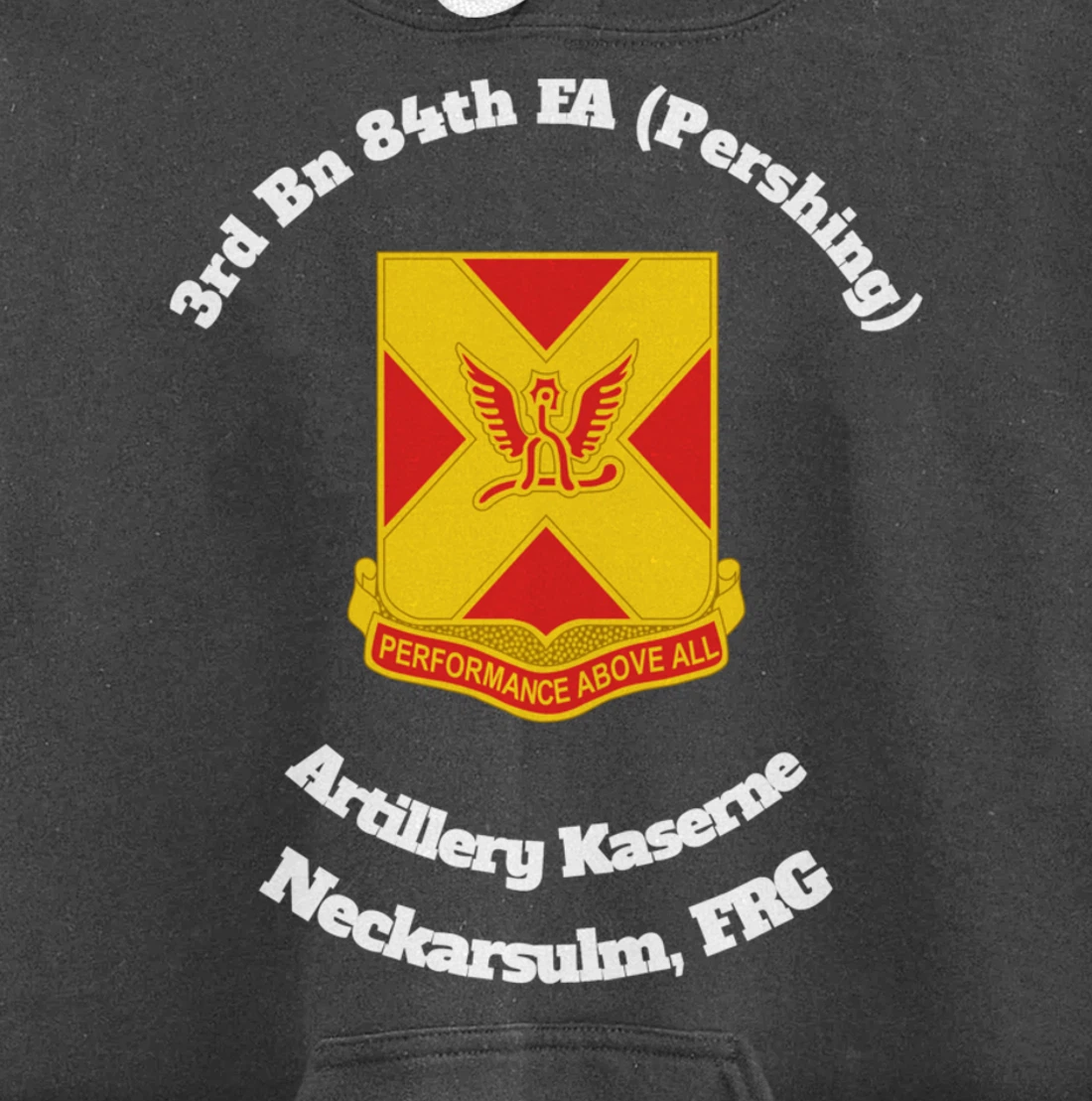 3rd Bn 84th FA Artillery Kaserne Neckarsulm design Pullover Hoodie