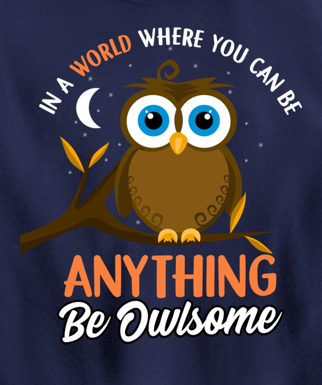 Be Owlsome - Funny Owl Bird Lover Gift Pullover Hoodie