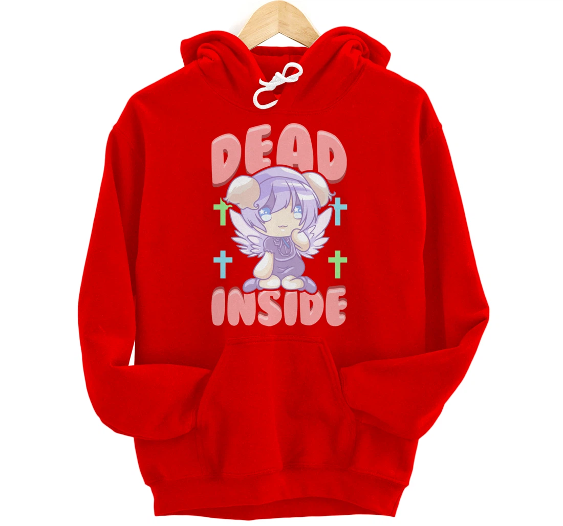Cute Pastel Goth Dead Inside Kawaii Anime Girl Pullover Hoodie