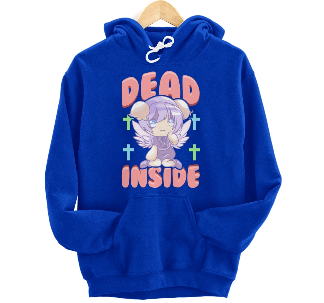 Cute Pastel Goth Dead Inside Kawaii Anime Girl Pullover Hoodie