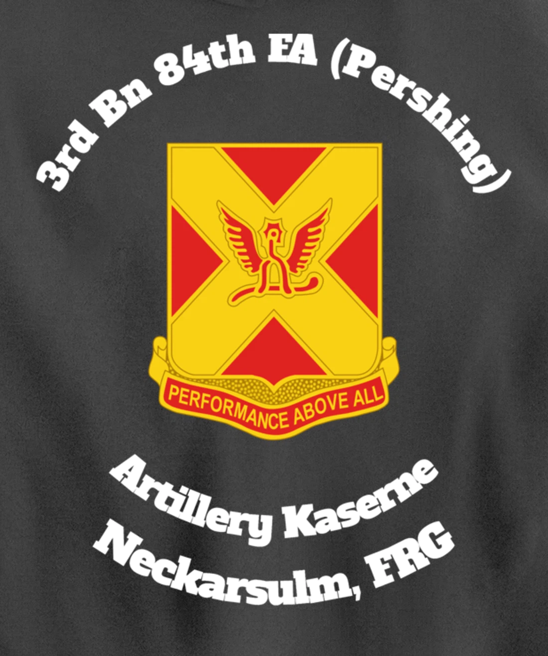3rd Bn 84th FA Artillery Kaserne Neckarsulm design Pullover Hoodie