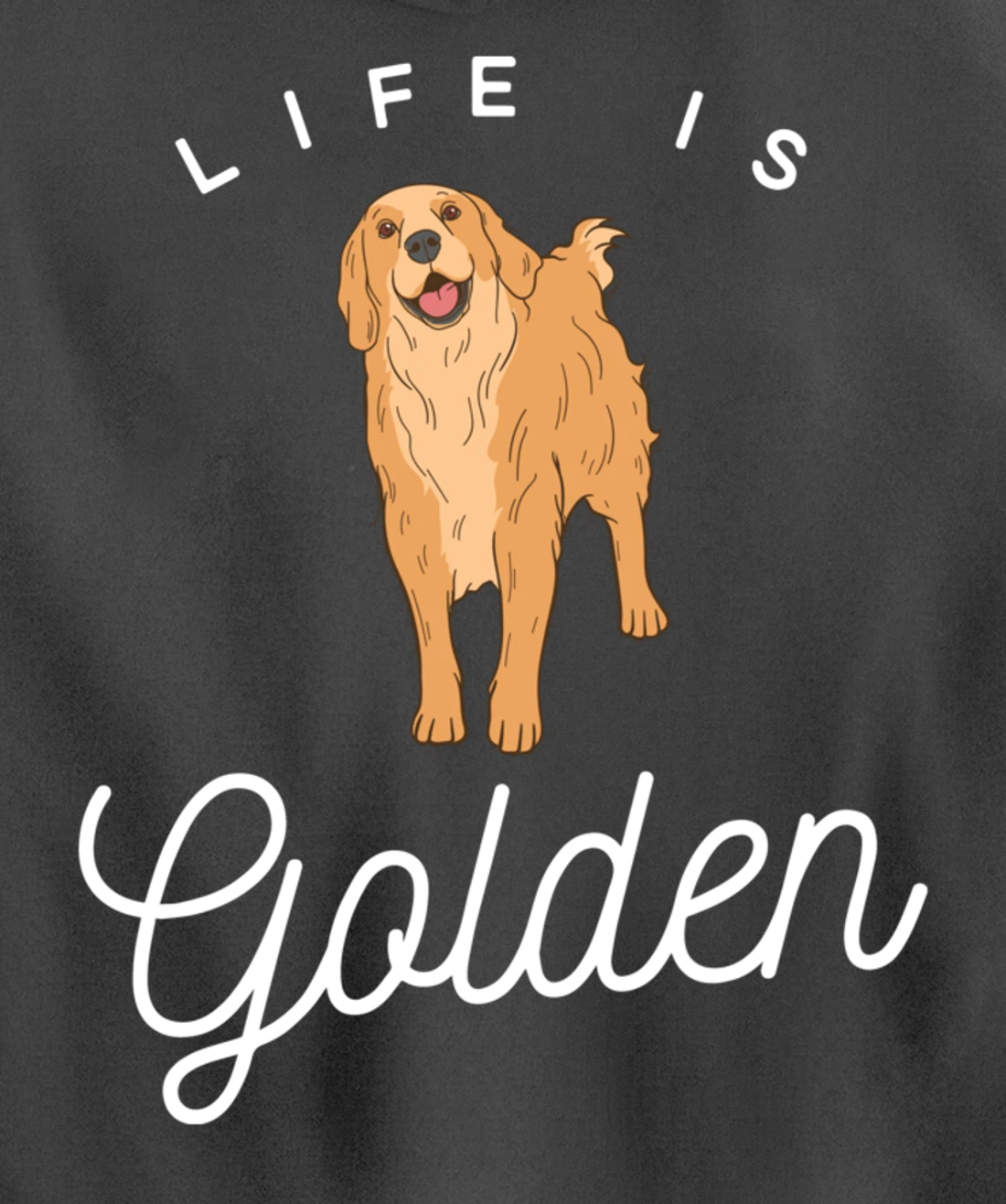 Life is Golden for Golden Retriever lovers and owners Pullover Hoodie