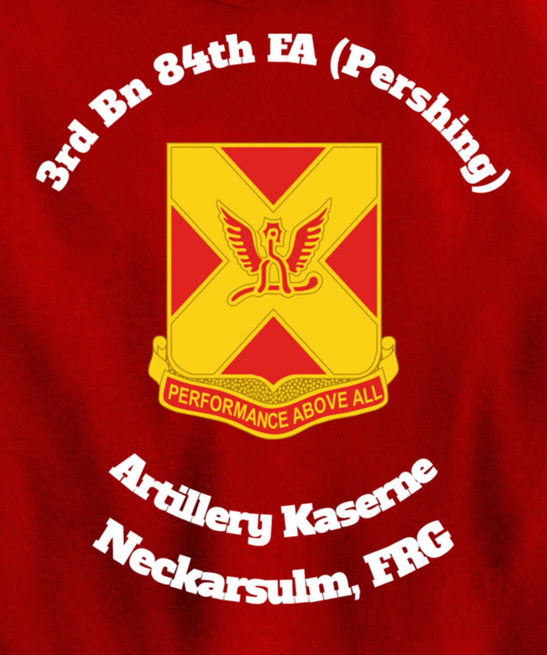 3rd Bn 84th FA Artillery Kaserne Neckarsulm design Pullover Hoodie