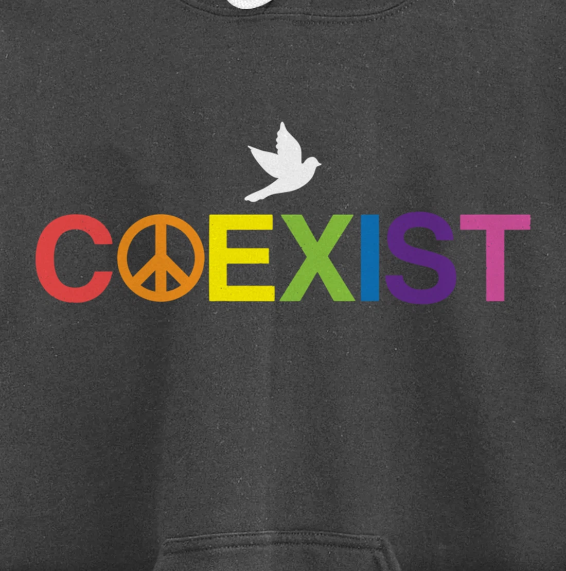 Coexist Equality Dove Freedom LGBT Pride Rainbow Pullover Hoodie