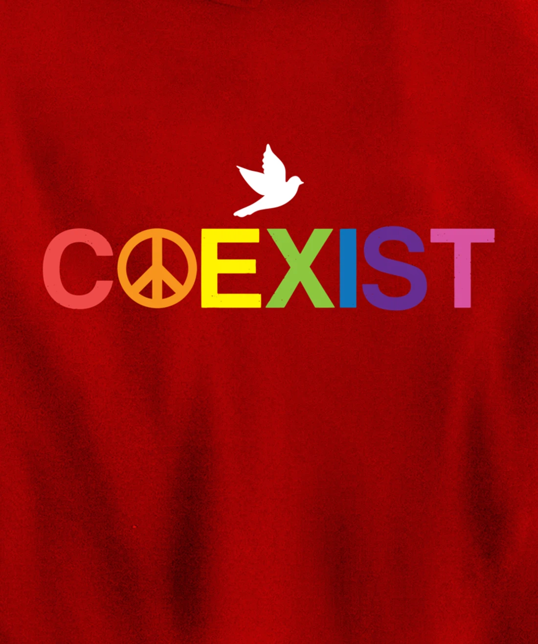 Coexist Equality Dove Freedom LGBT Pride Rainbow Pullover Hoodie