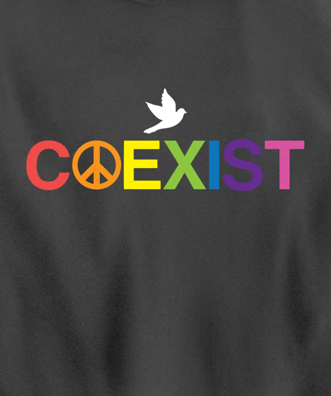 Coexist Equality Dove Freedom LGBT Pride Rainbow Pullover Hoodie