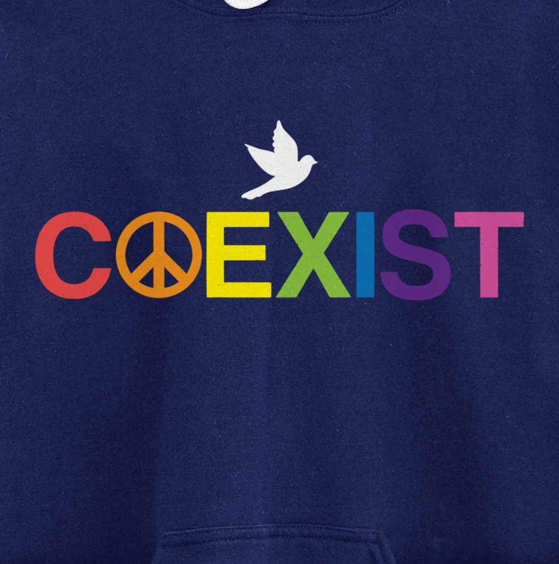 Coexist Equality Dove Freedom LGBT Pride Rainbow Pullover Hoodie