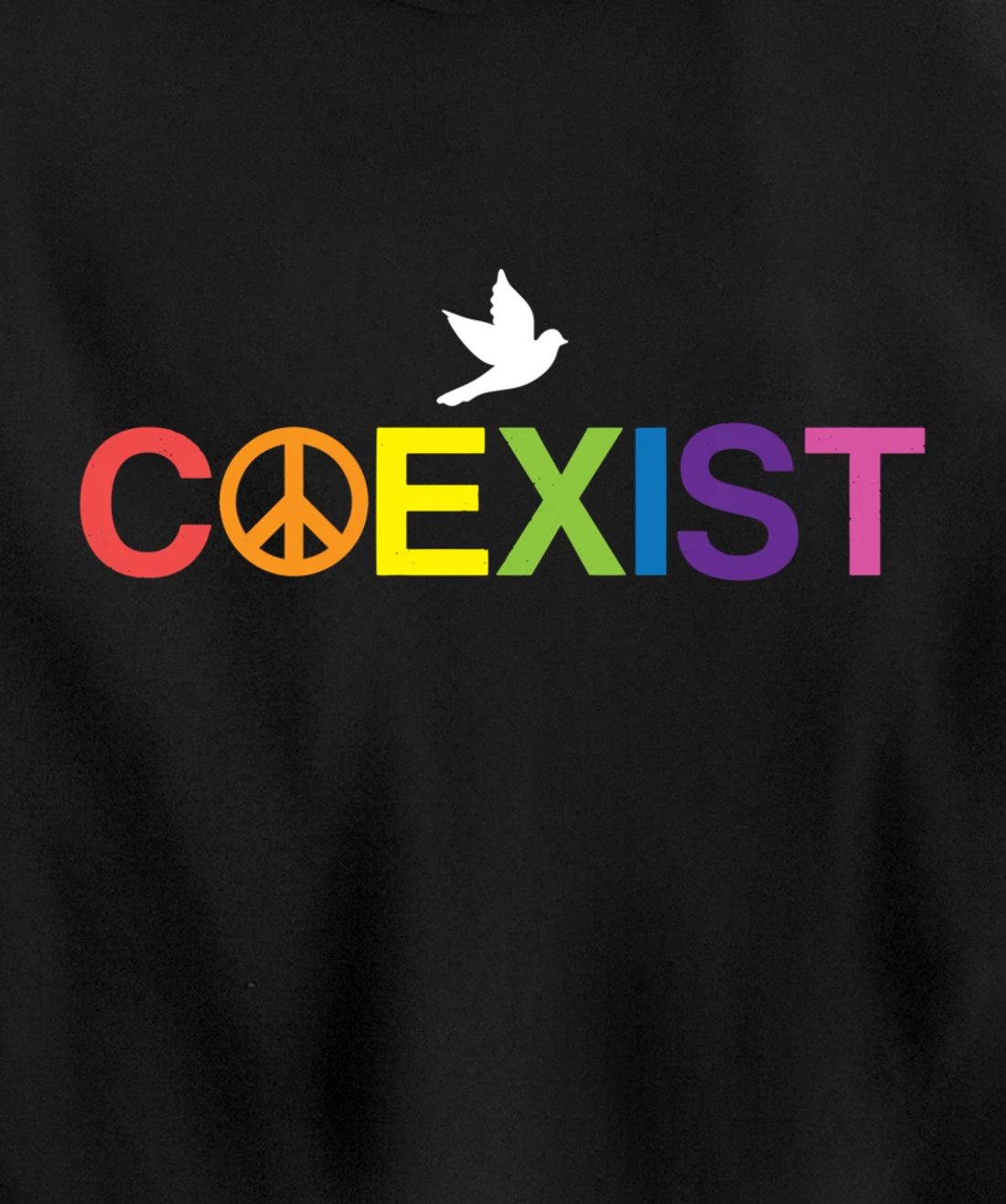 Coexist Equality Dove Freedom LGBT Pride Rainbow Pullover Hoodie