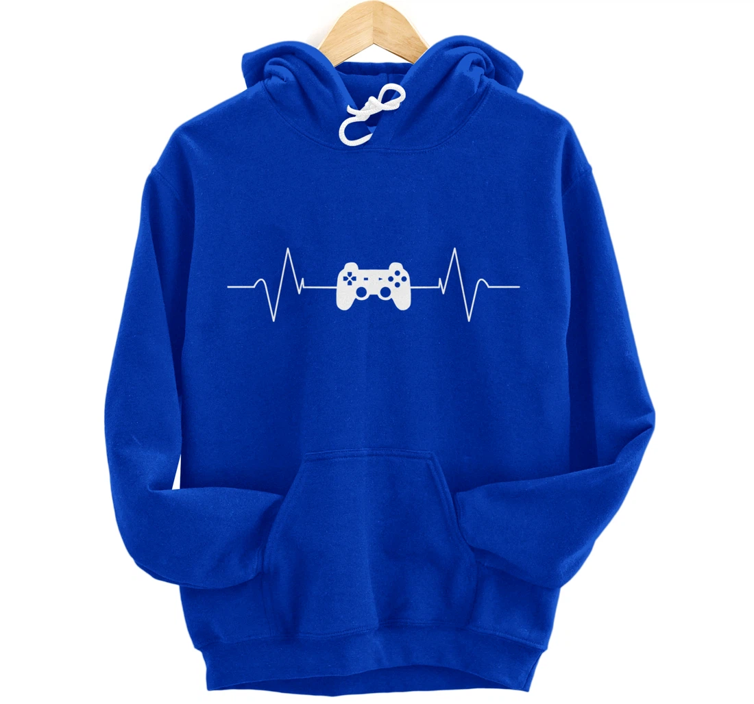 Gaming Heartbeat Gamer Gift Pullover Hoodie