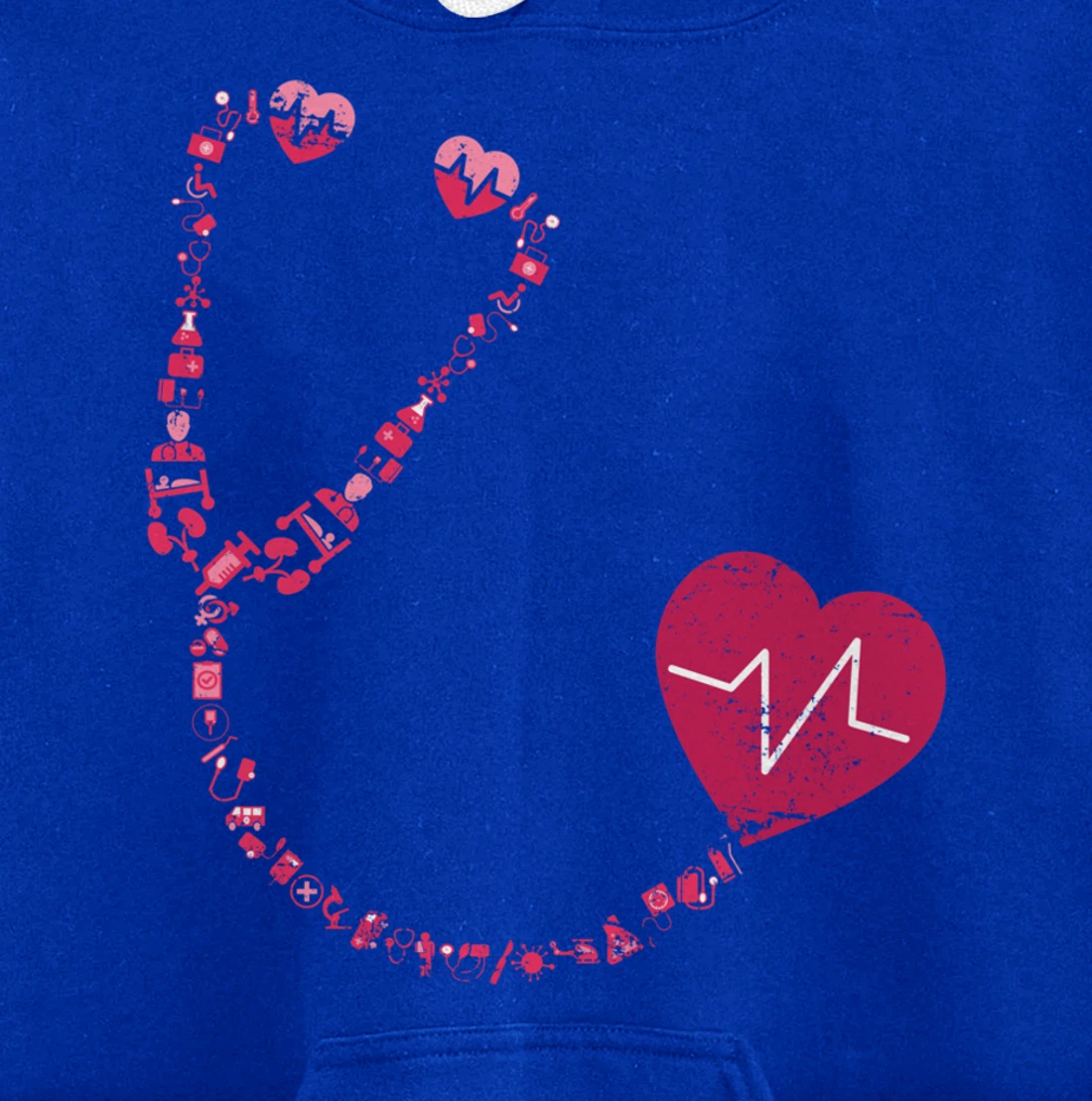 Vintage Stethoscope Nurse Pullover Hoodie