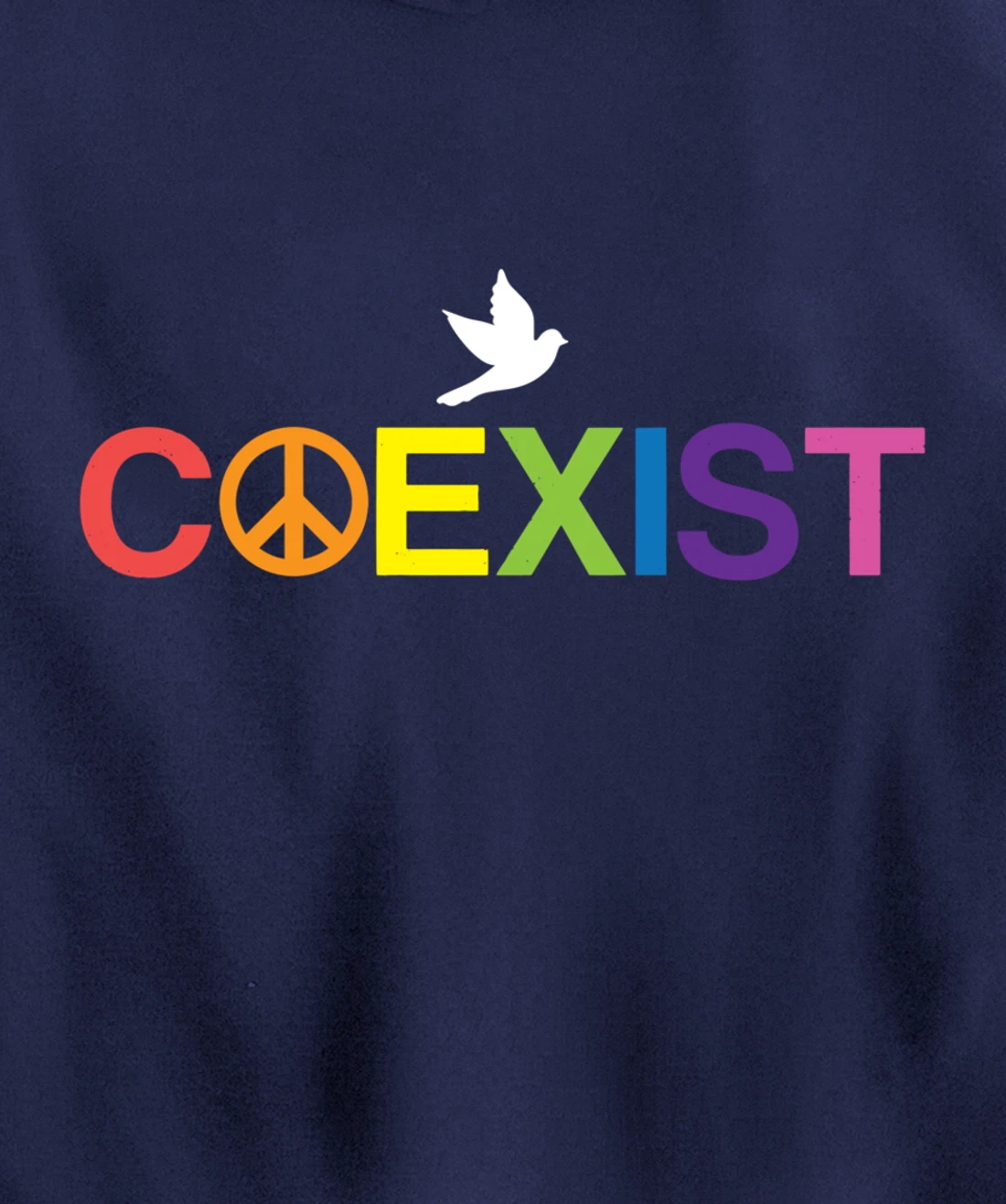 Coexist Equality Dove Freedom LGBT Pride Rainbow Pullover Hoodie