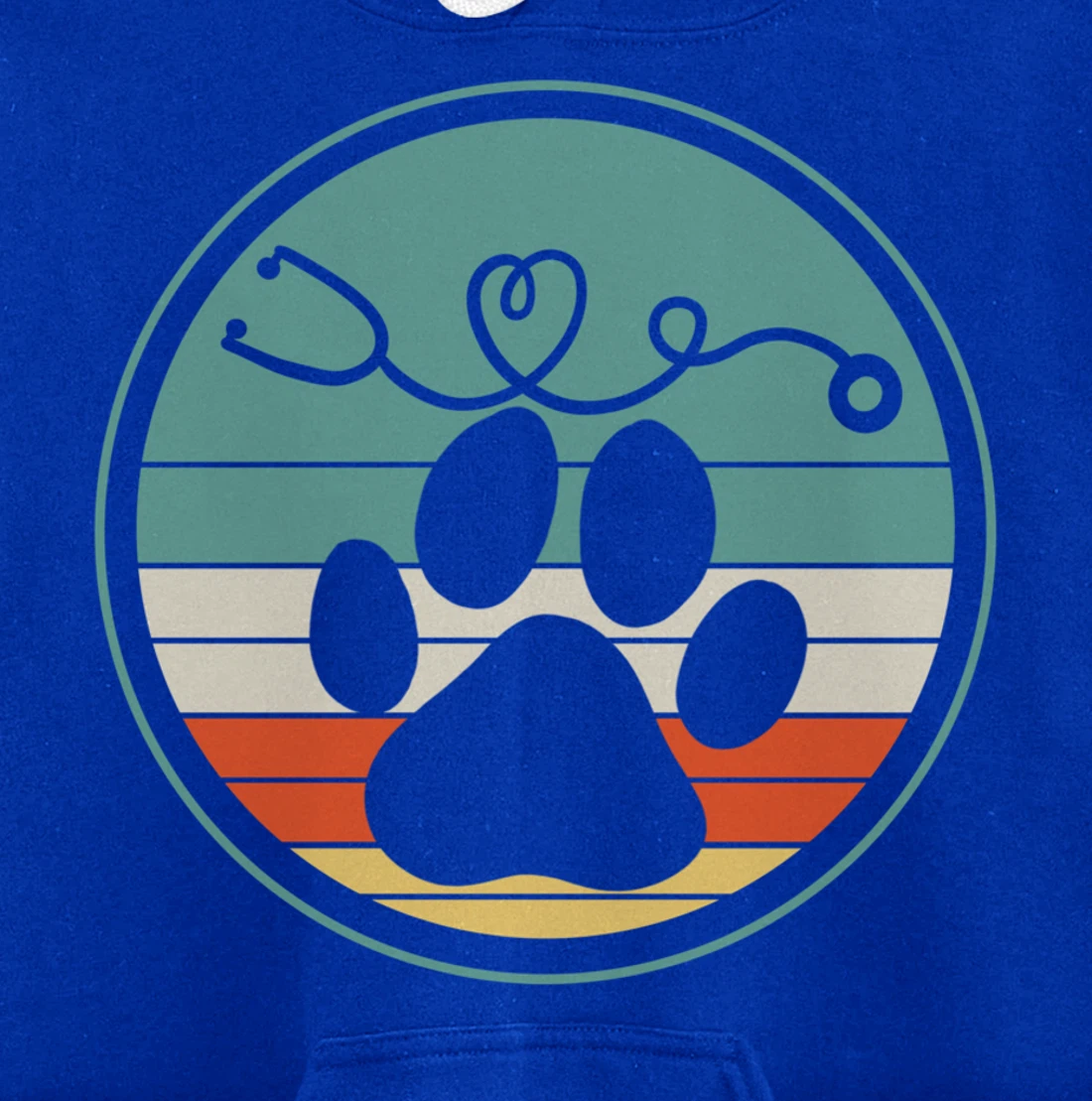 Veterinarian Vet Tech Veterinarian Veterinary Paw Retro Gift Pullover Hoodie