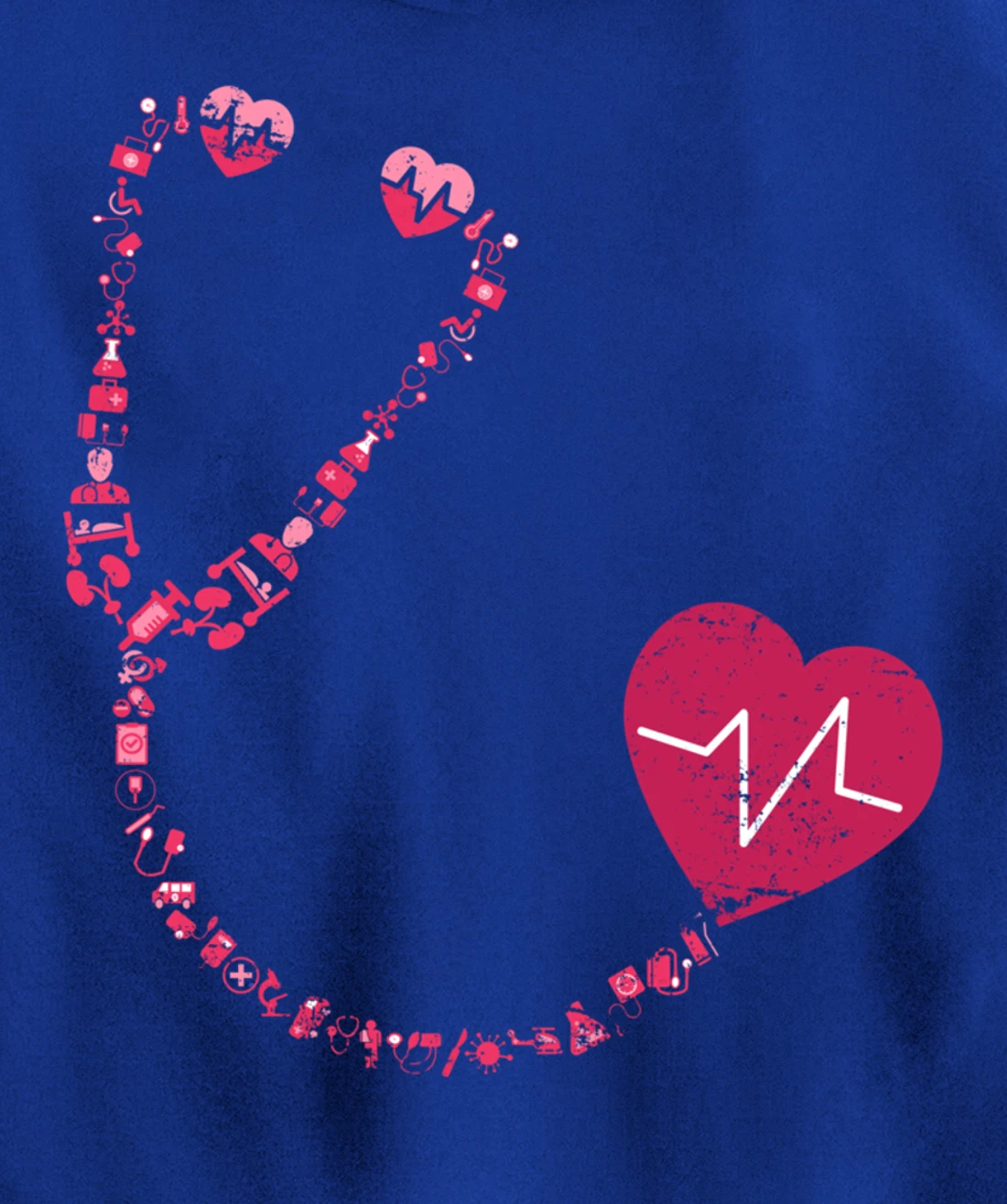 Vintage Stethoscope Nurse Pullover Hoodie