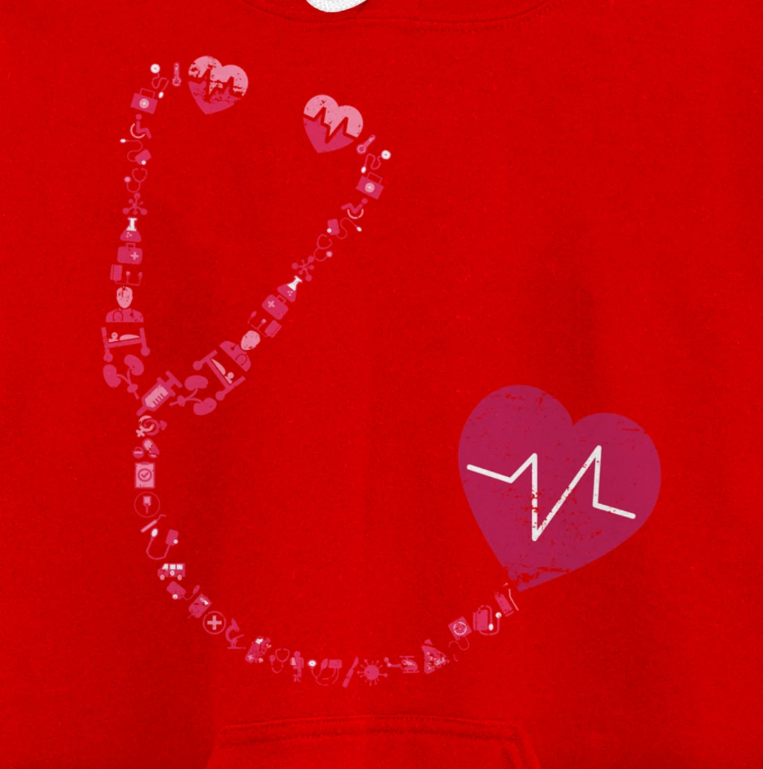 Vintage Stethoscope Nurse Pullover Hoodie