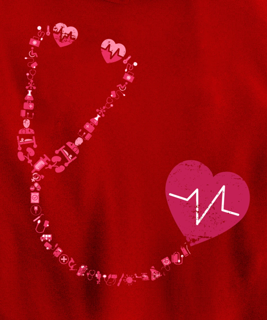 Vintage Stethoscope Nurse Pullover Hoodie